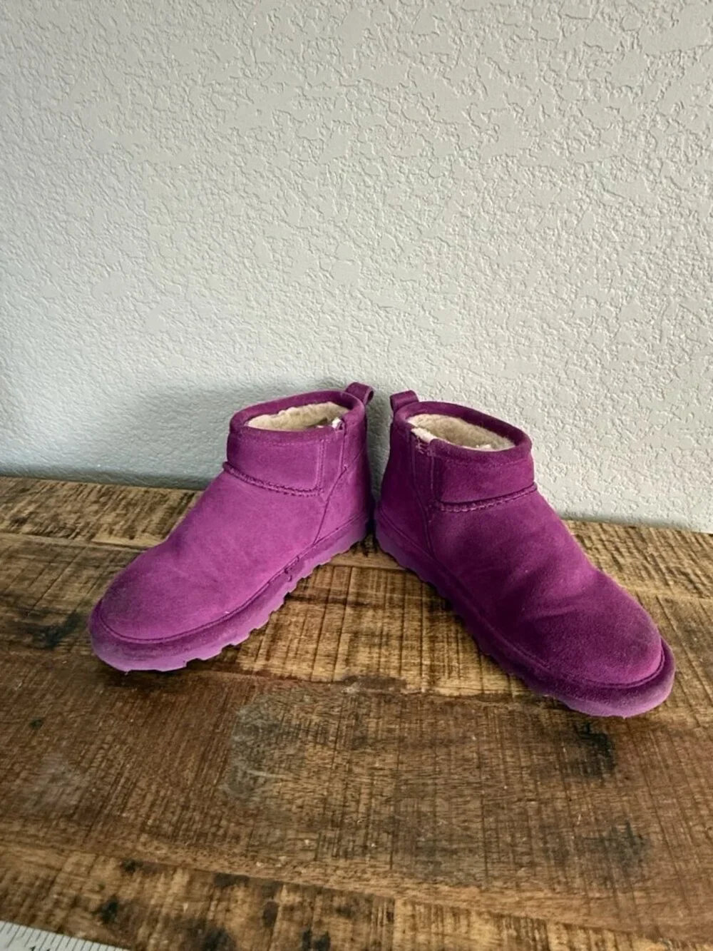 Bearpaw Shorty Youth Youths Ankle High Boots Purple Violet 2 M US Big Kid Medium